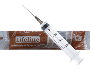 Lifeline Disposable Syringes 20 ML (50 Pcs/ Pkt)